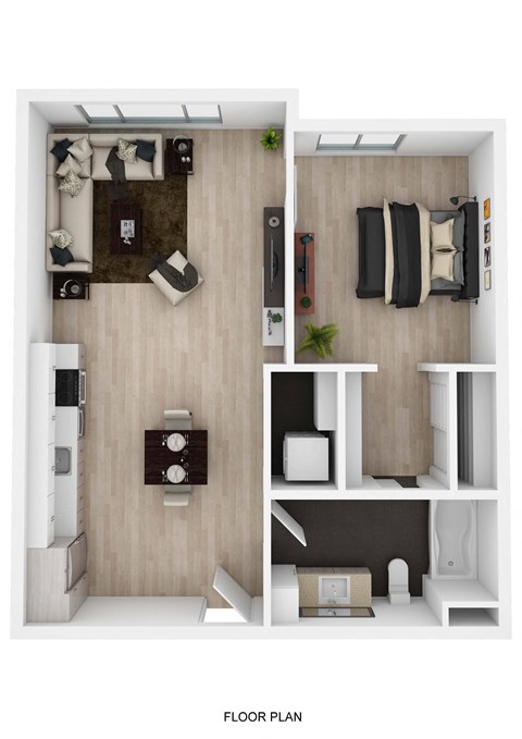 1 Bedroom E Floor Plan